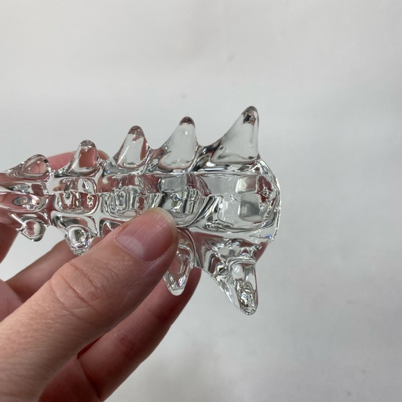 🔴SOLD 4 1/3 inch Vintage Clear Art Glass Tree Christmas Tree - Picture 5 of 9